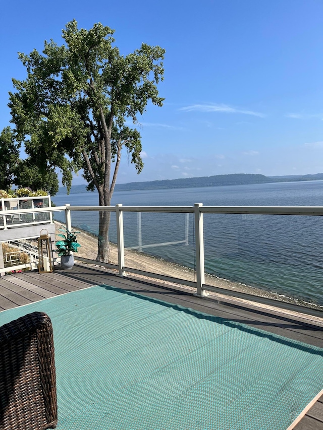 2041 Oak St, Lake City, MN 55041 - wooden terrace featuring a water view