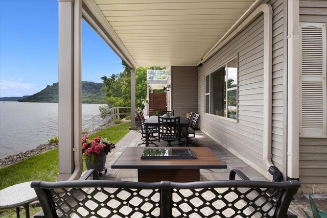 2041 Oak St, Lake City, MN 55041 - view of patio / terrace with a water view and outdoor dining area