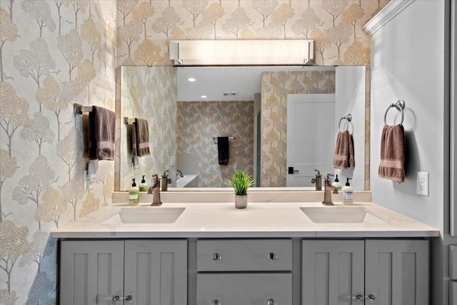 2041 Oak St, Lake City, MN 55041 - full bath with double vanity and a bathtub