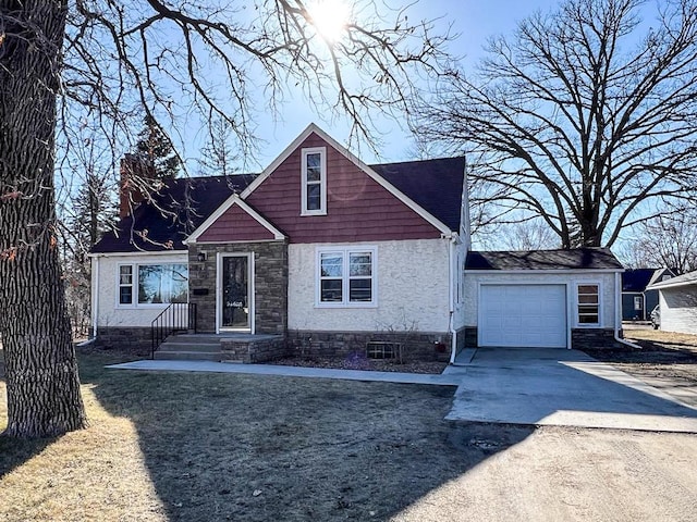 305 Kneale Ave N, Thief River Falls, MN 56701 - craftsman-style house with a chimney, a garage, and concrete driveway