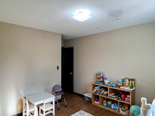 305 Kneale Ave N, Thief River Falls, MN 56701 - playroom featuring a textured ceiling and wood finished floors