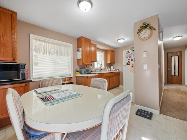 dining area with baseboards