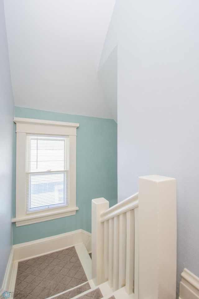 708 1st St N, Fargo, ND 58102 - staircase with vaulted ceiling