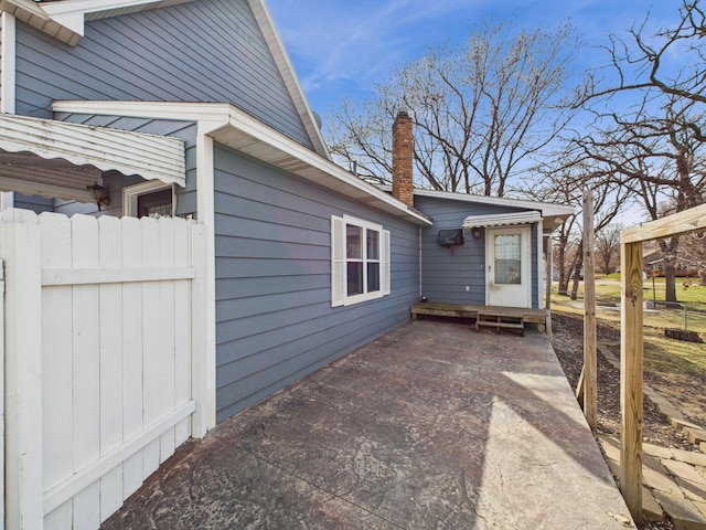 exterior space with fence