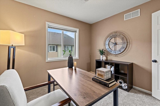 6491 Regency Ln, Eden Prairie, MN 55344 - carpeted office featuring baseboards and a textured ceiling