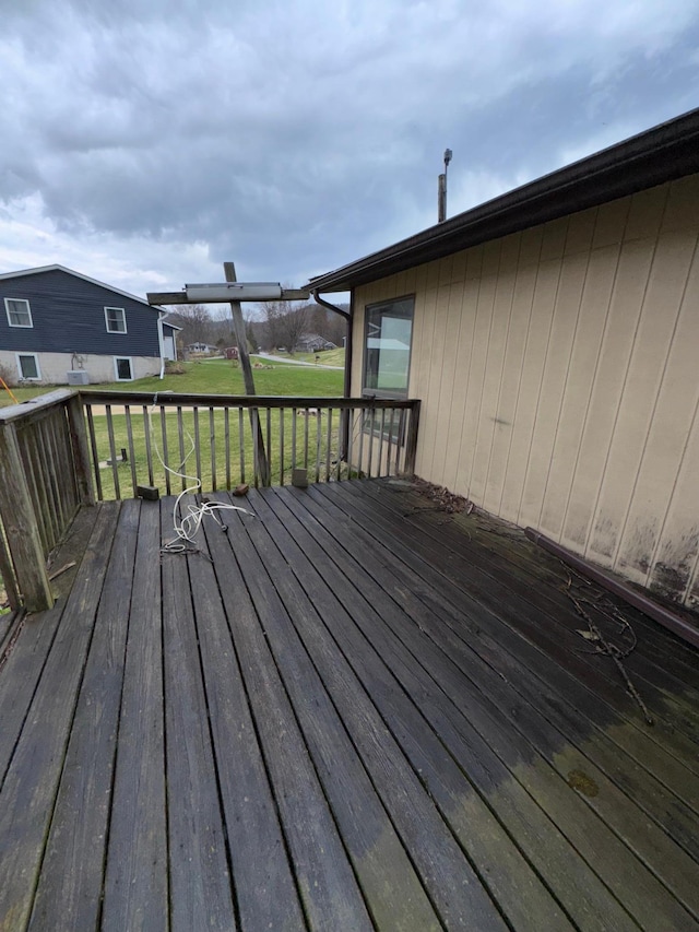deck featuring a yard