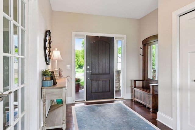 3209 Symphony Ct, Chaska, MN 55318 - entryway with dark wood finished floors and baseboards