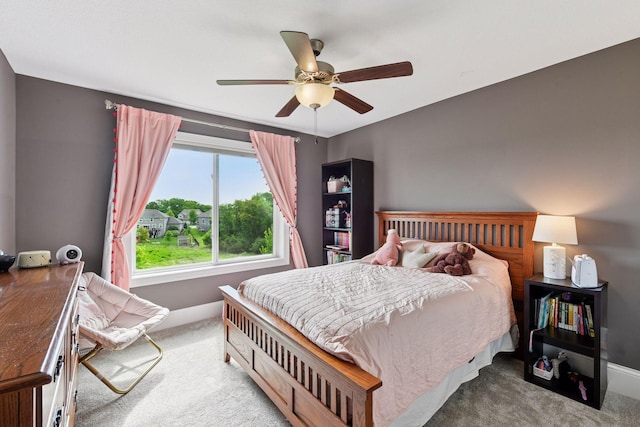 3209 Symphony Ct, Chaska, MN 55318 - carpeted bedroom featuring baseboards and a ceiling fan