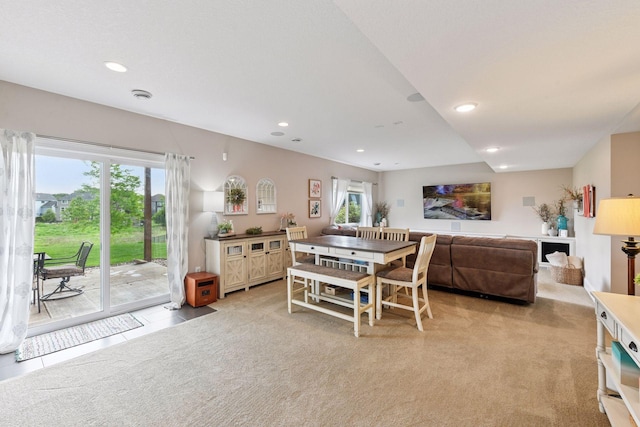 3209 Symphony Ct, Chaska, MN 55318 - dining room featuring recessed lighting and light colored carpet