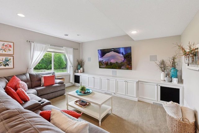 3209 Symphony Ct, Chaska, MN 55318 - living room with light colored carpet and recessed lighting
