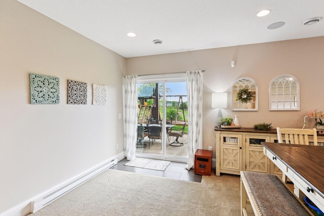 3209 Symphony Ct, Chaska, MN 55318 - dining area featuring recessed lighting and carpet flooring