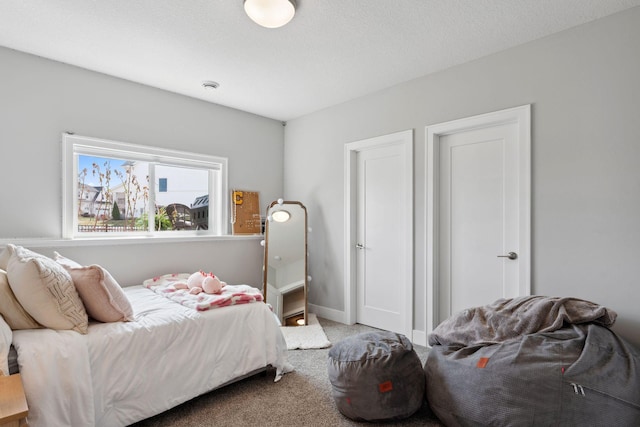 bedroom with carpet floors