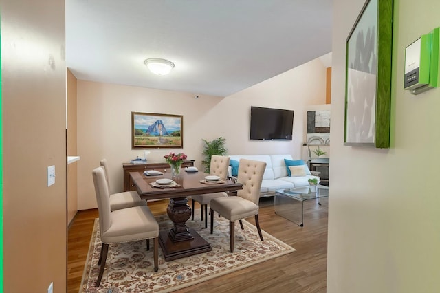 dining area featuring wood finished floors