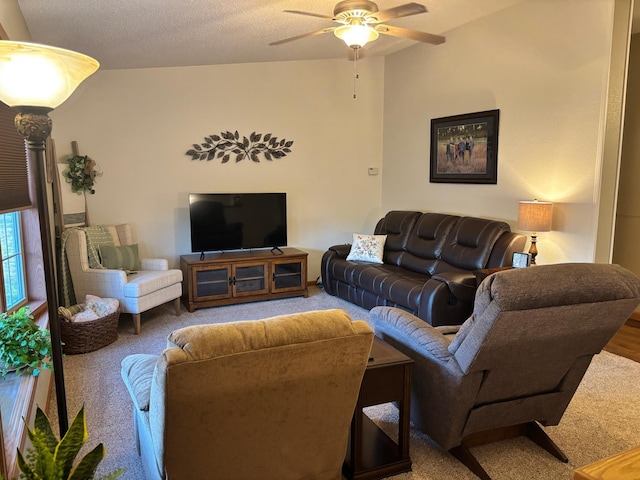 154 Pond Dr, Jackson, MN 56143 - carpeted living room with ceiling fan