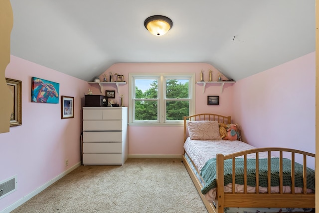 16985 Homestead Rd, Carver, MN 55315 - carpeted bedroom featuring lofted ceiling and baseboards