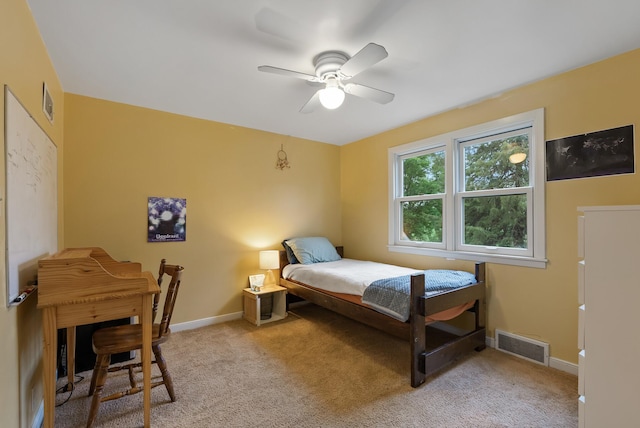 16985 Homestead Rd, Carver, MN 55315 - bedroom with light colored carpet and ceiling fan
