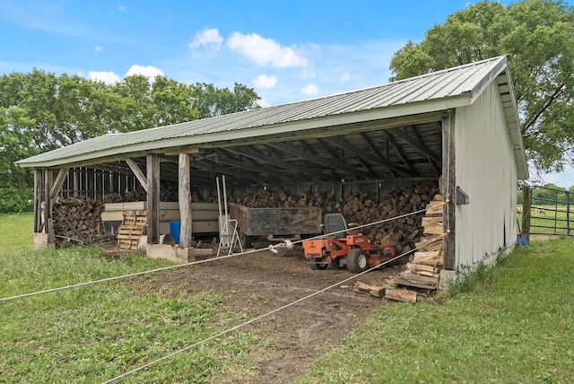 16985 Homestead Rd, Carver, MN 55315 - view of car parking featuring a pole building, driveway, and a detached carport