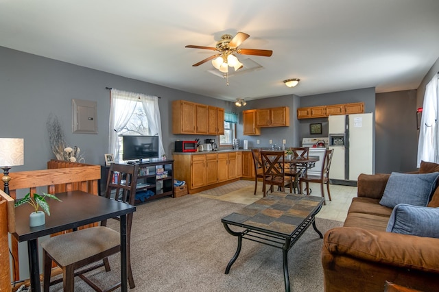 311 Prairie St, Lake City, MN 55041 - living area with ceiling fan