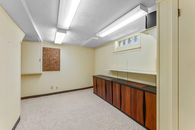 basement with baseboards