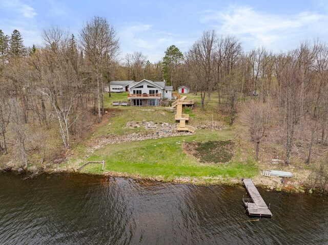 16227 Bay Dr, Pengilly, MN 55775 - aerial view of property and surrounding area featuring a large body of water
