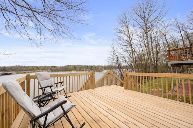 16227 Bay Dr, Pengilly, MN 55775 - wooden deck with a water view