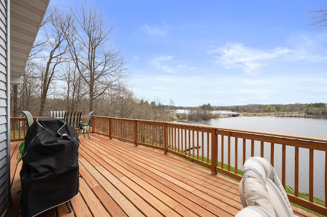 16227 Bay Dr, Pengilly, MN 55775 - wooden terrace with a water view