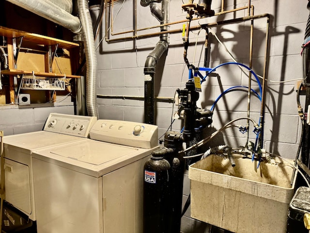 washroom featuring separate washer and dryer