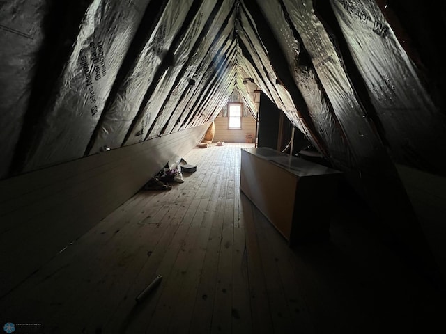 view of attic