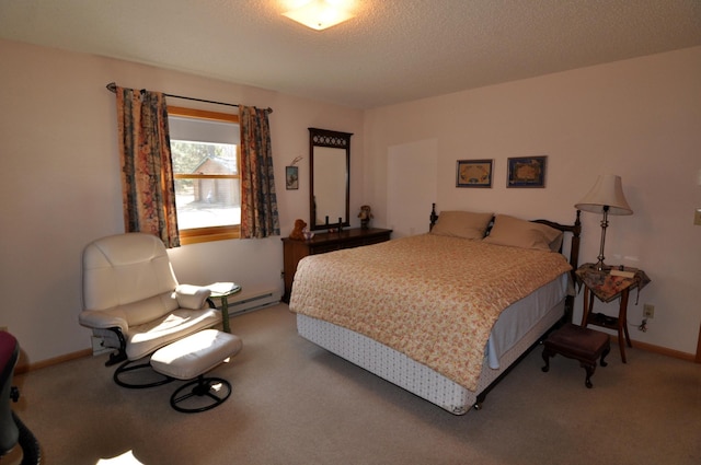 10179 Mounds Point Dr NW, Leech Lake Twp, MN 56633 - carpeted bedroom with a baseboard radiator and baseboards