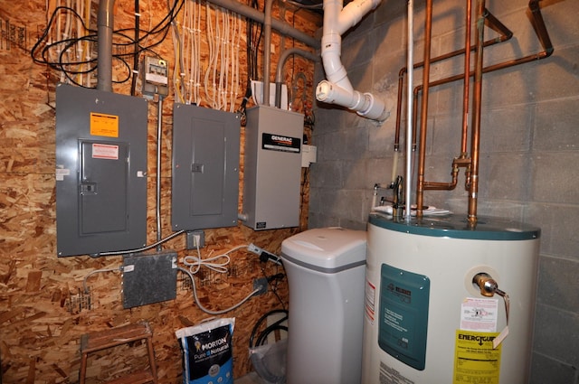 10179 Mounds Point Dr NW, Leech Lake Twp, MN 56633 - utility room with water heater and electric panel