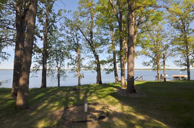 10179 Mounds Point Dr NW, Leech Lake Twp, MN 56633 - view of grassy yard featuring a water view