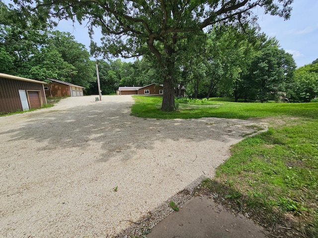 6788 39th Ave NW, Garfield, MN 56332 - view of grassy yard with a garage and an outbuilding