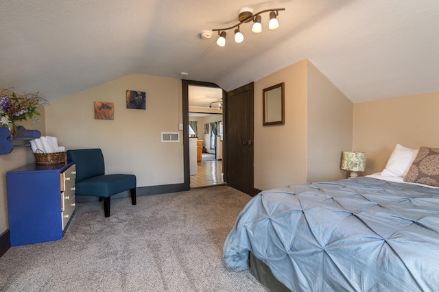 314 High St, Lake City, MN 55041 - carpeted bedroom with vaulted ceiling and visible vents