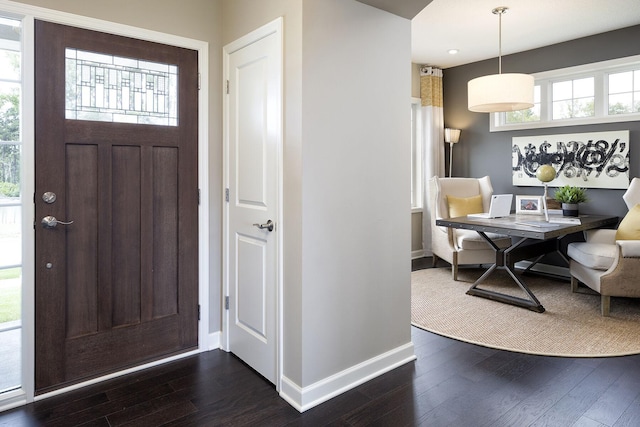 10518 28th St NE, Saint Michael, MN 55376 - entryway featuring dark wood-style floors and recessed lighting