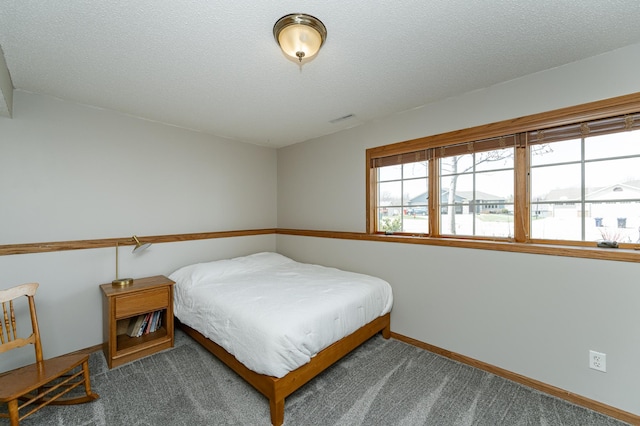 506 6th Pl NE, Byron, MN 55920 - bedroom with carpet floors, a textured ceiling, baseboards, and visible vents
