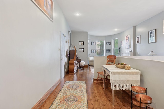 231 Arundel St Unit 1, Saint Paul, MN 55102 - hall with wood finished floors and recessed lighting
