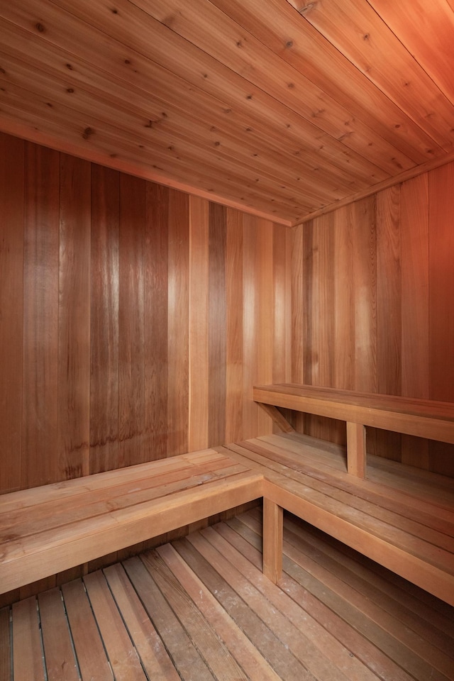 818 Summit Ave, Saint Paul, MN 55105 - sauna / steam room with wood ceiling and hardwood / wood-style floors