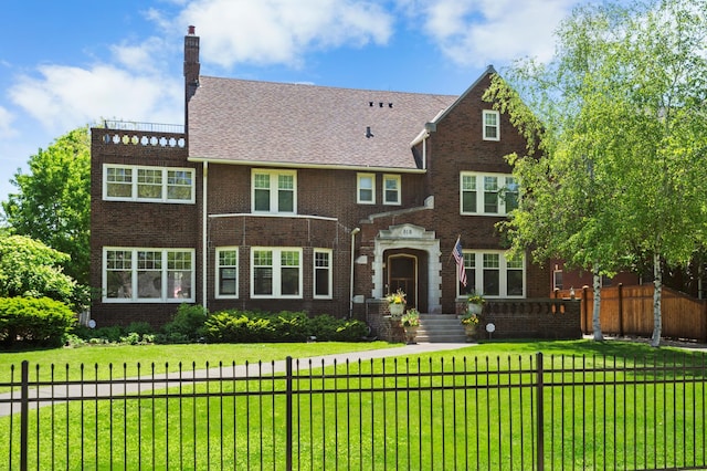 818 Summit Ave, Saint Paul, MN 55105 - view of front of home with brick siding and a chimney