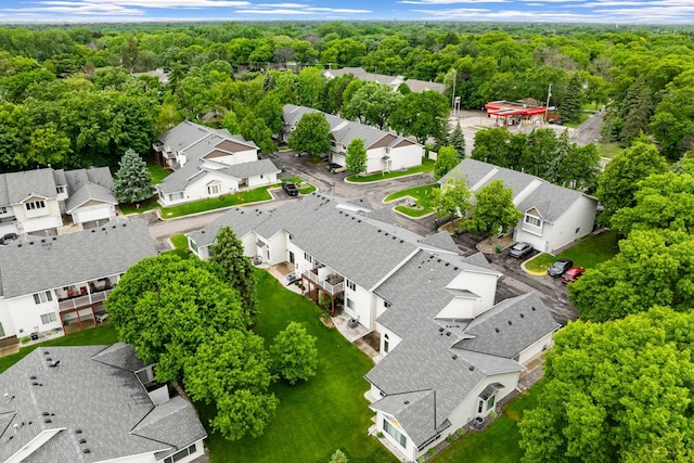 8722 Norway St NW, Coon Rapids, MN 55433 - aerial view of residential area with a heavily wooded area