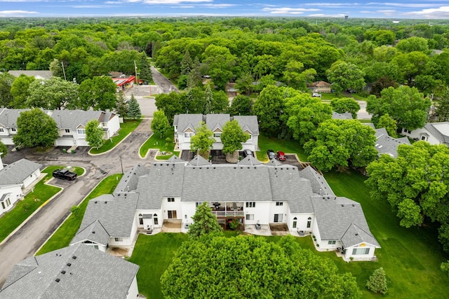 8722 Norway St NW, Coon Rapids, MN 55433 - aerial perspective of suburban area with a forest