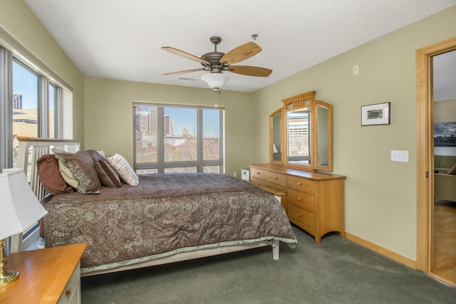240 Spring St Unit 331, Saint Paul, MN 55102 - carpeted bedroom featuring baseboards and ceiling fan
