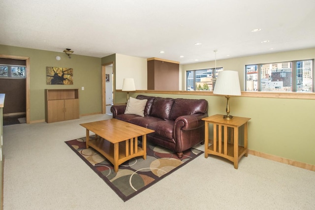 240 Spring St Unit 331, Saint Paul, MN 55102 - living room with recessed lighting, baseboards, and carpet floors