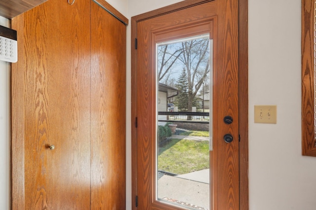 view of doorway to outside