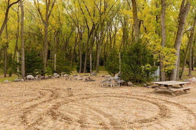 view of nature featuring a wooded view