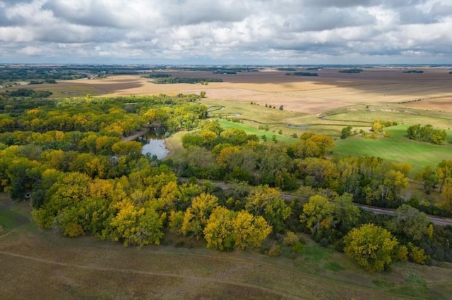 aerial view featuring a rural view