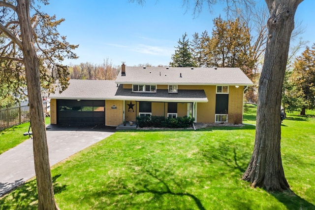 12329 Timber Ln, Maple Grove, MN 55369 - view of front of property with an attached garage, driveway, and a chimney
