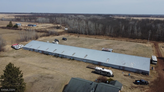 drone / aerial view featuring a rural view