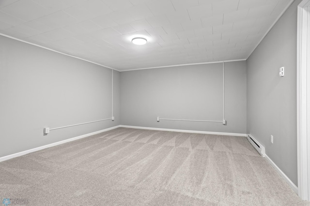 506 5th St E Unit 2, Fargo, ND 58078 - interior space featuring a baseboard heating unit, carpet, and baseboards