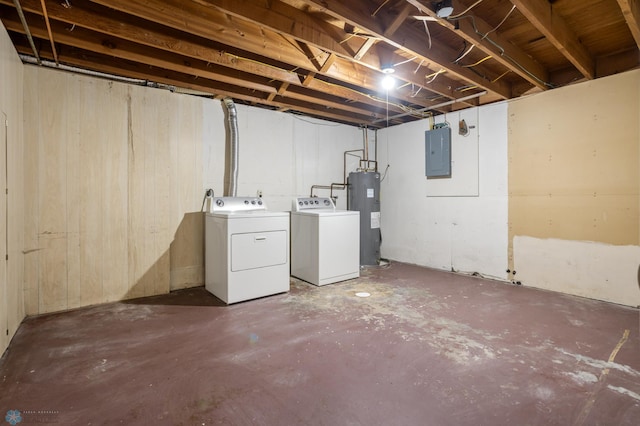 506 5th St E Unit 2, Fargo, ND 58078 - unfinished basement with water heater, electric panel, and separate washer and dryer