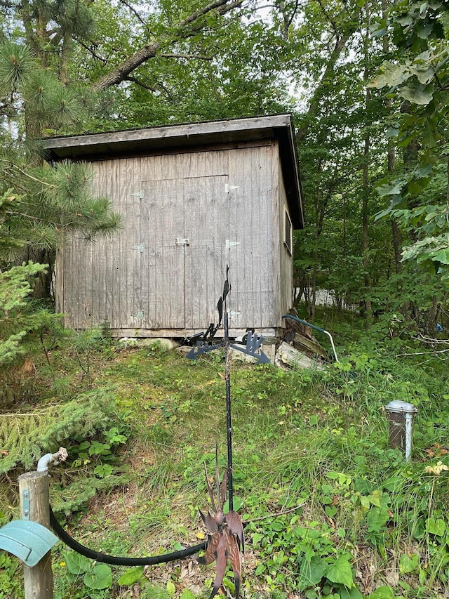 view of shed
